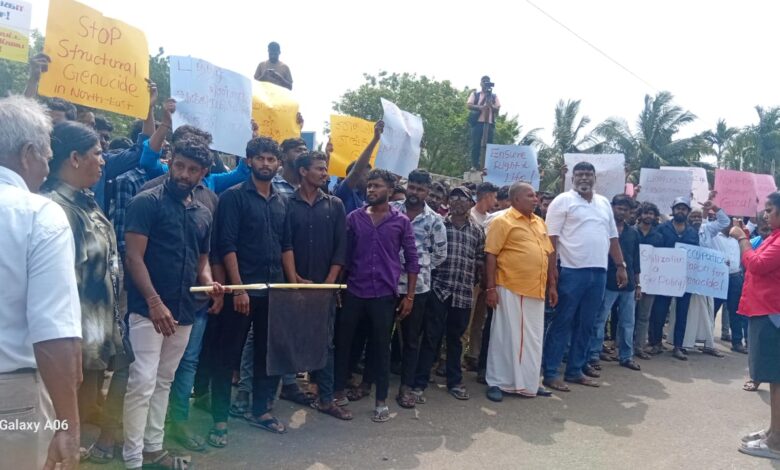 தையிட்டியில் விகாரையை அகற்றக்கோரி போராட்டம்!