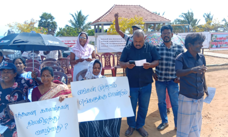 பலாலி மக்களின் ஐந்தாவது வாரமாக தொடரும், காணி விடுவிப்பு போராட்டம்!