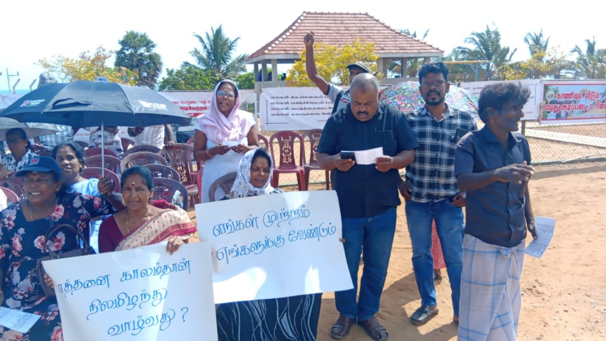 பலாலி மக்களின் ஐந்தாவது வாரமாக தொடரும், காணி விடுவிப்பு போராட்டம்!