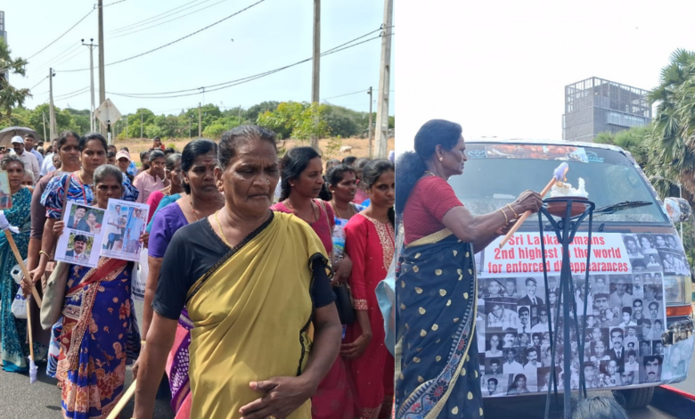 "நீதிக்கான நீள் பயணம்" யாழில் காணாமல் ஆக்கப்பட்ட உறவுகளின் போராட்டம்!