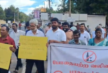 மதுபான சாலைக்கு அனுமதி வழங்கக் கூடாது: தெல்லிப்பழையில் போராட்டம்!